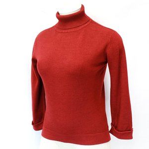 Madewell Red 3/4 Sleeve Turtle Neck Sweater Top Medium